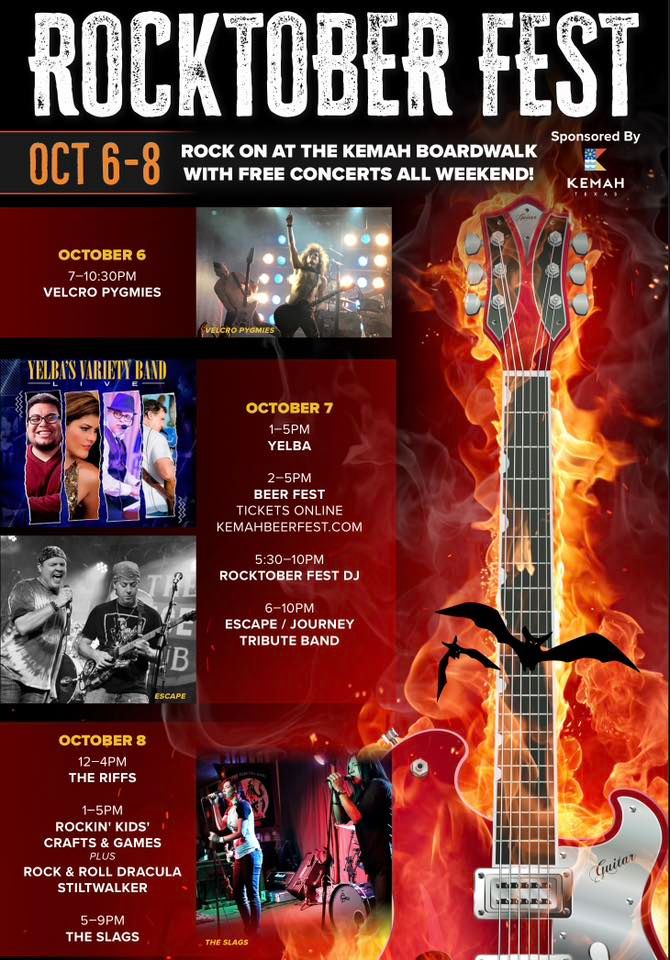 Kemah Boardwalk Rocktober Fest/Beer Fest with Eric Brown on vocals and
