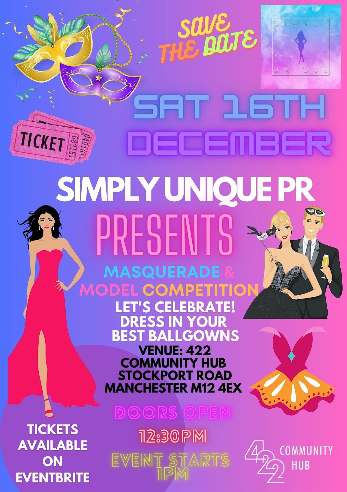 Masqurade Ball & Model Competition, 422 Community Hub Stockport Road