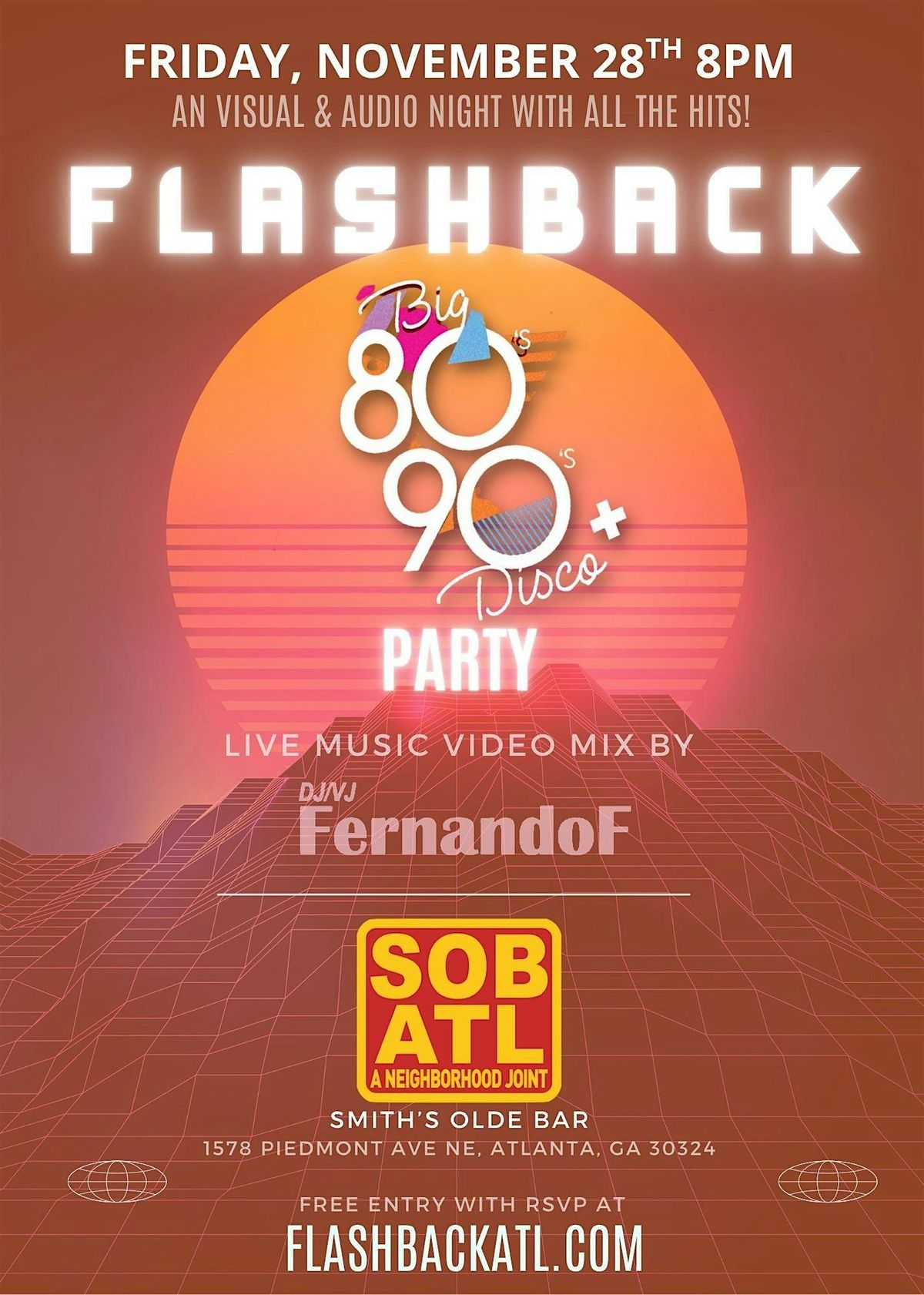 FLASHBACK! 80s 90s + Disco VIDEO Party | Event in Atlanta | AllEvents