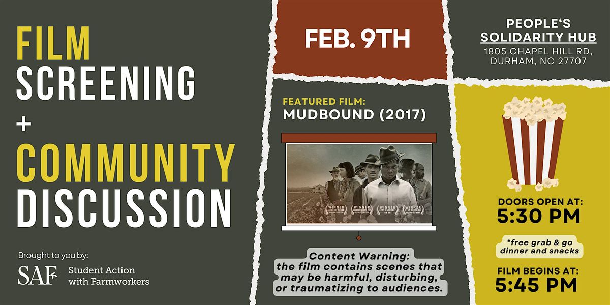 SAF Film Screening + Community Discussion, People's Solidarity Hub ...