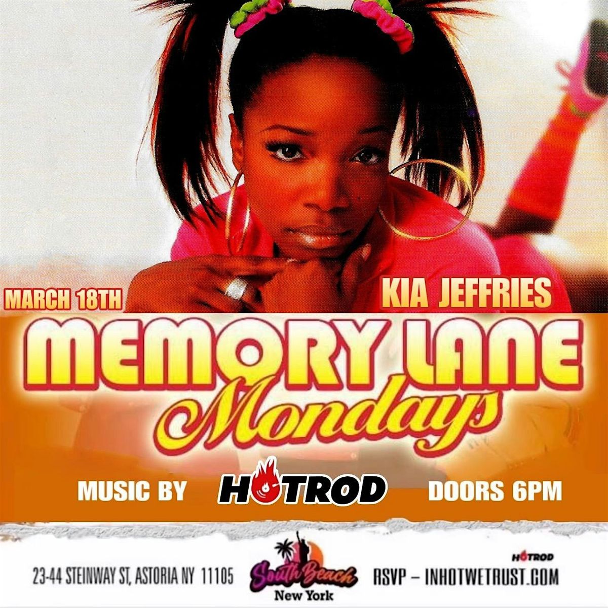 Memory Lane Monday Throwback Party with Kia Jeffries at South Beach