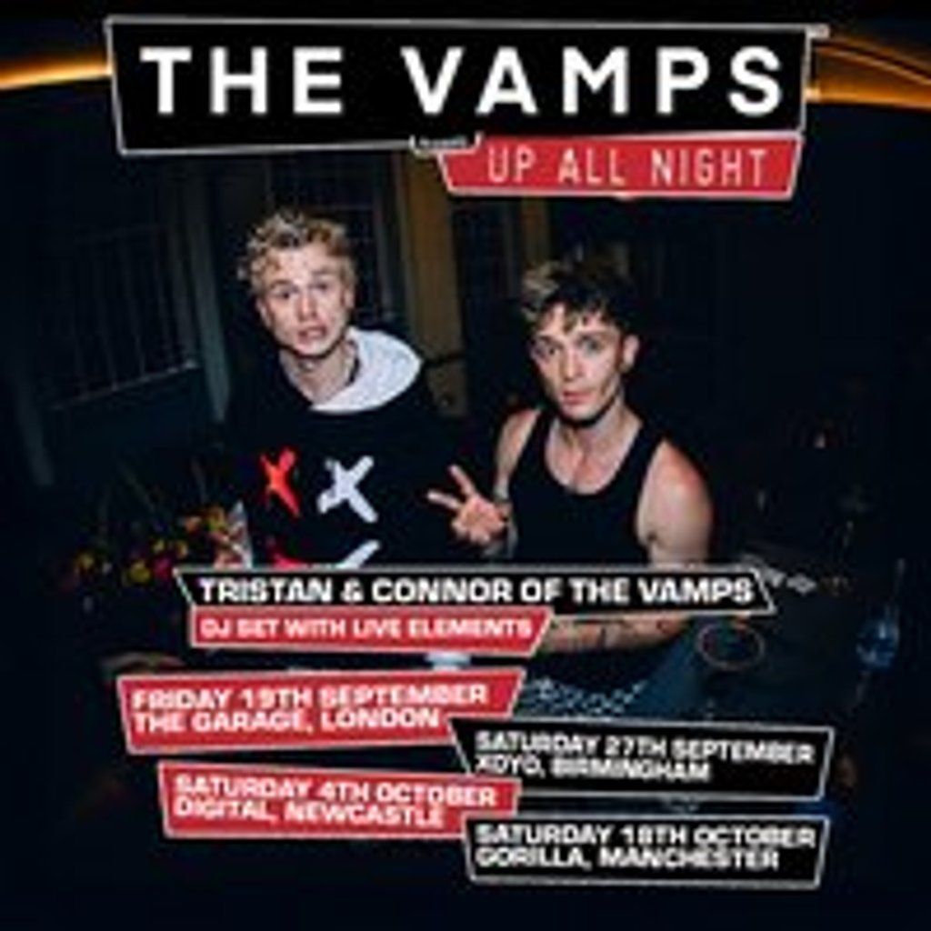 The Vamps Present: Up All Night - Birmingham, 27 September | Event in Birmingham | AllEvents