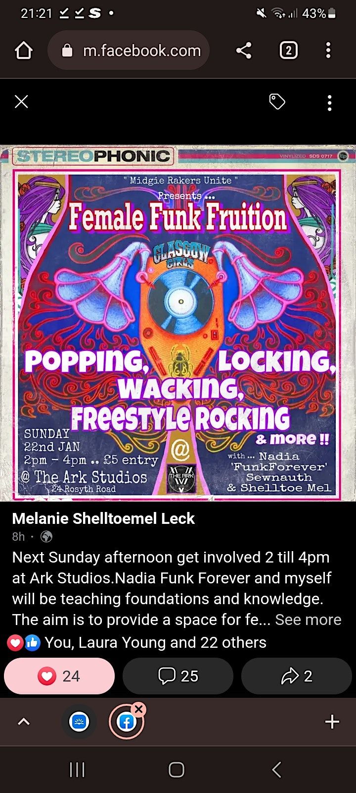 Female Funk Fruition, 201 Ark studios C.I.C, Glasgow, January 22 2023