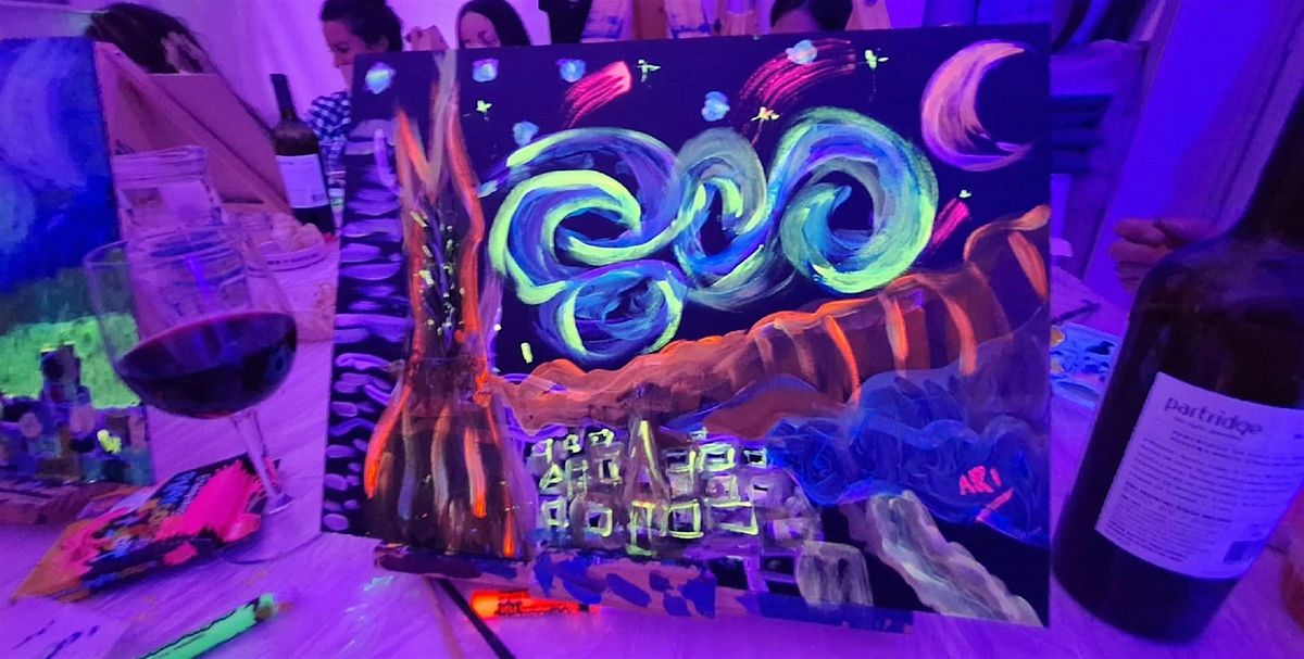 Pinta tu noche estrellada FLUO - experiencia guiada de arte y vino, Av ...