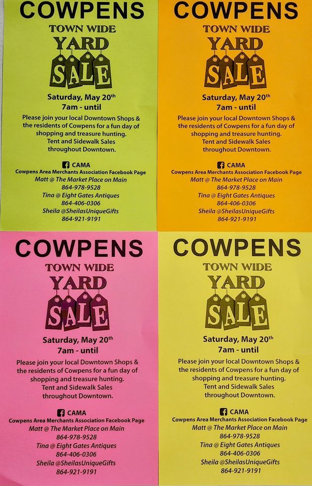 Cowpens Town Wide Yard Sale , Cowpens, Town of, 20 May 2023 AllEvents.in