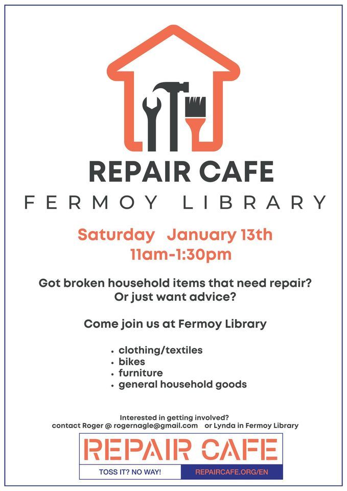 Fermoy Library Repair Cafe, Fermoy Library, Clonakilty, January 13 2024 ...