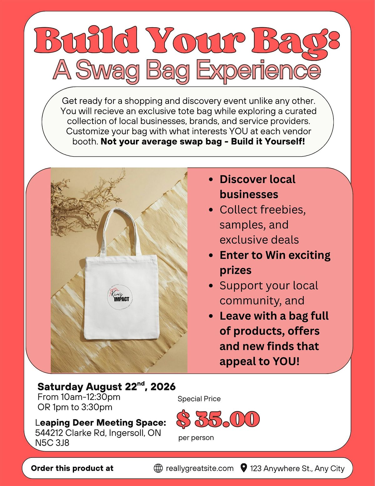 Build Your Bag: A Swag Bag Experience