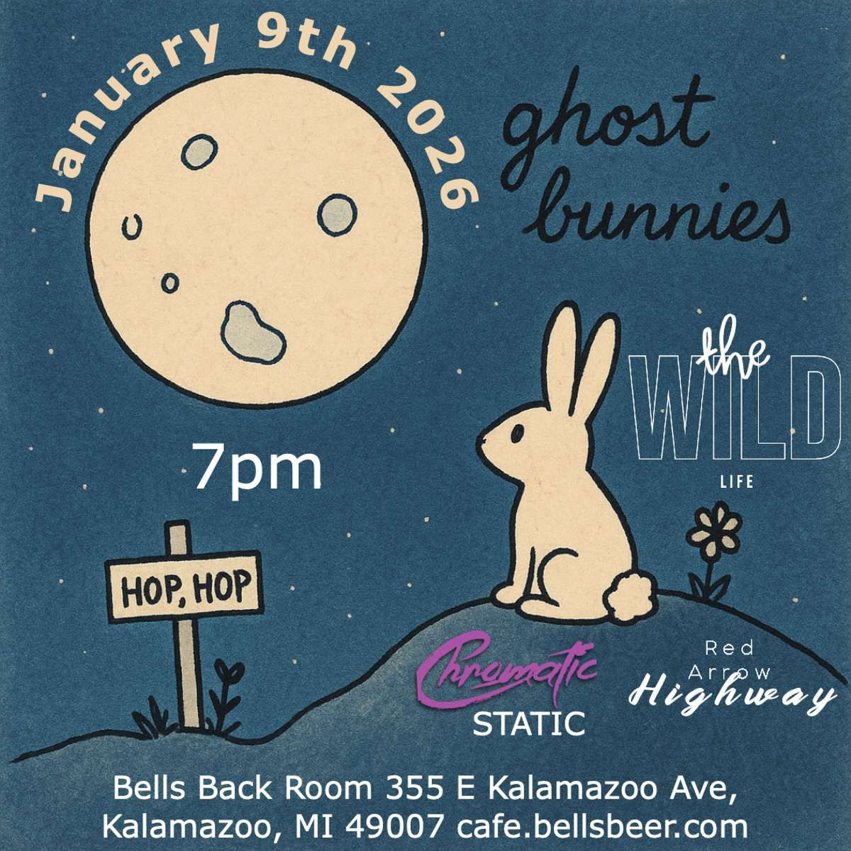 Ghost Bunnies, 8 January | Event in Kalamazoo | AllEvents