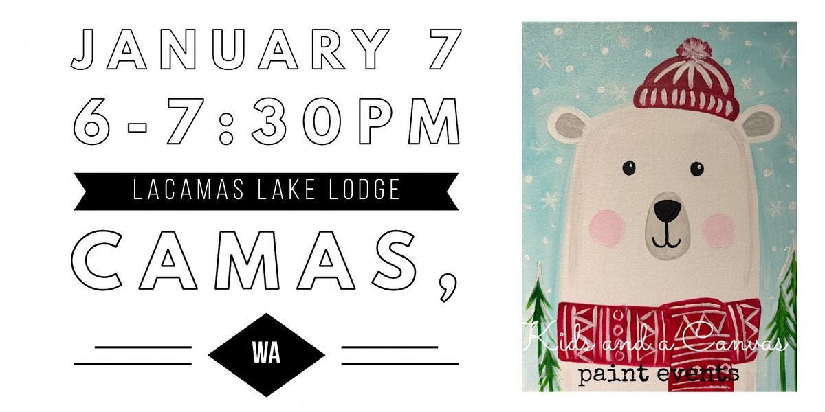 Kids and a Canvas Paint Night - Winter Bear, 7 January | Event in Camas | AllEvents