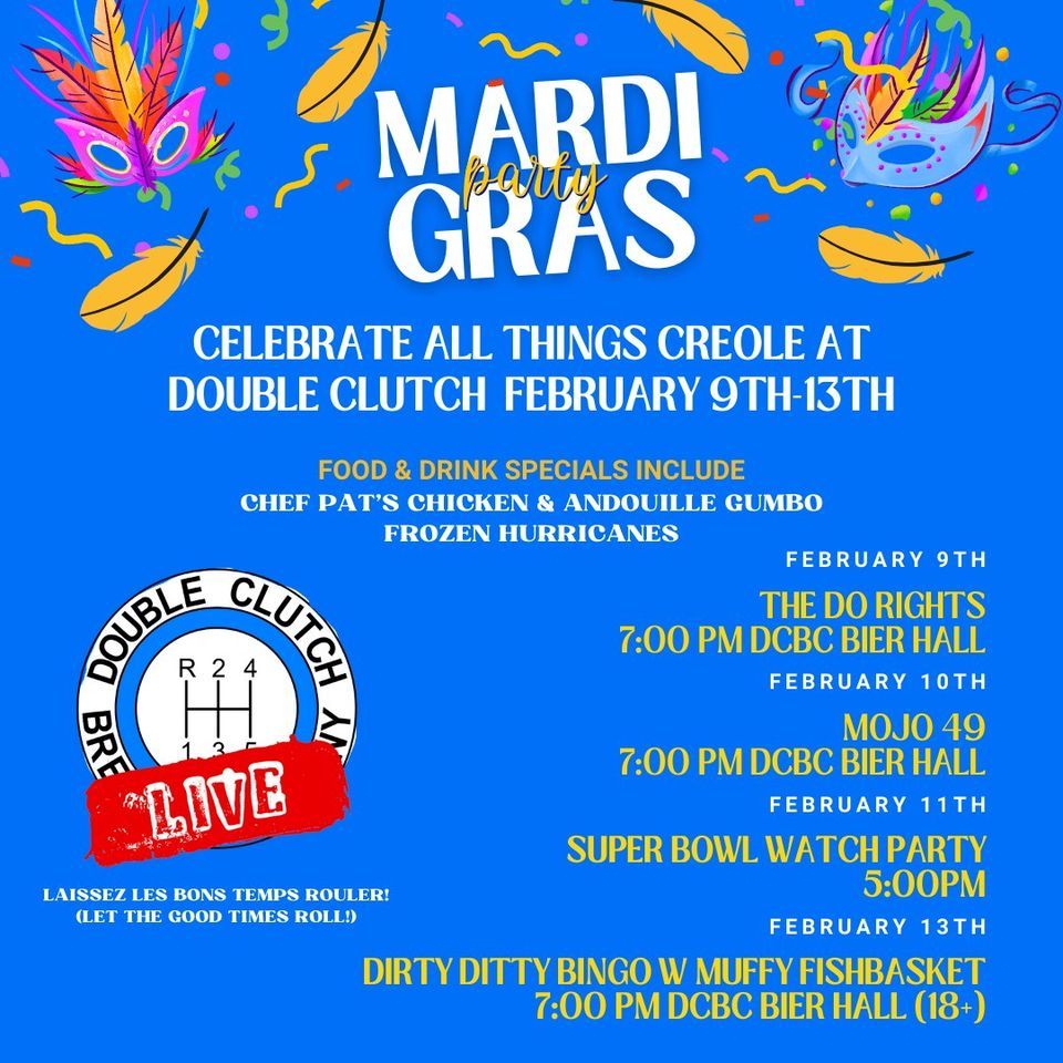 MARDI GRAS CELEBRATIONS!, Double Clutch Brewery, Evanston, February 9