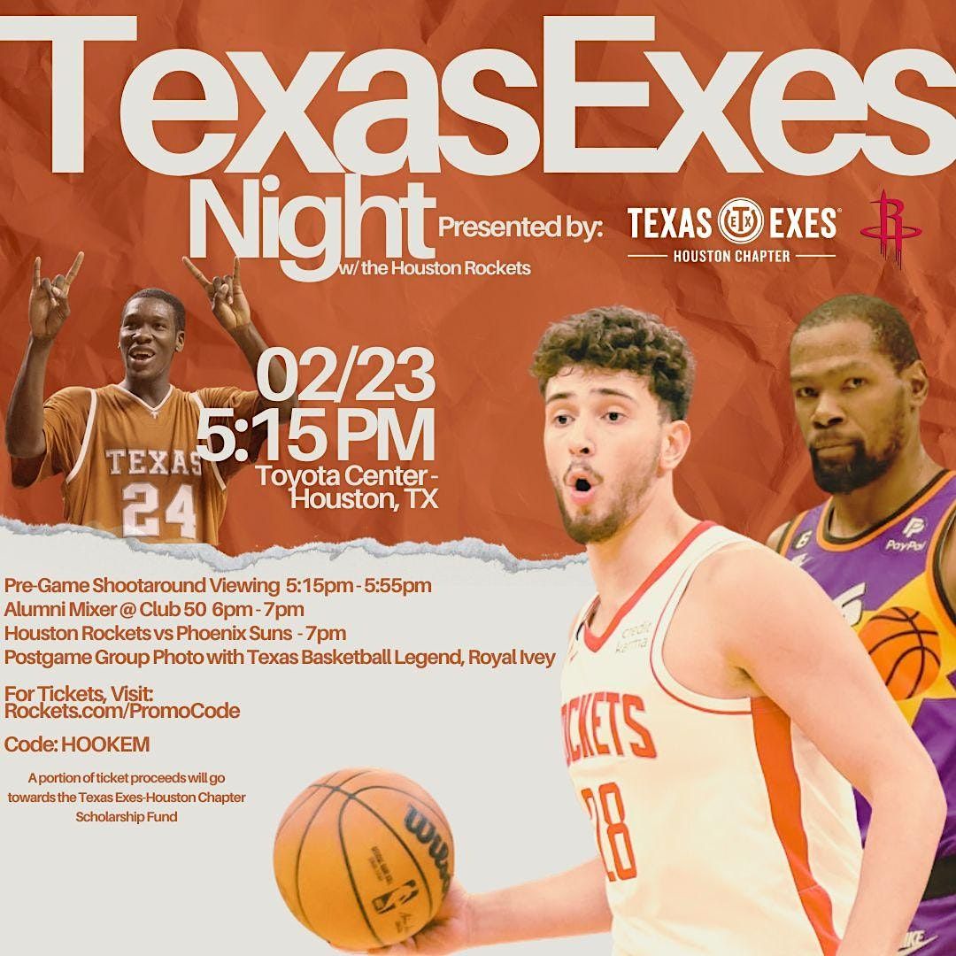 Texas Exes Day with the Houston Rockets!, Toyota Center, Houston, 23 ...