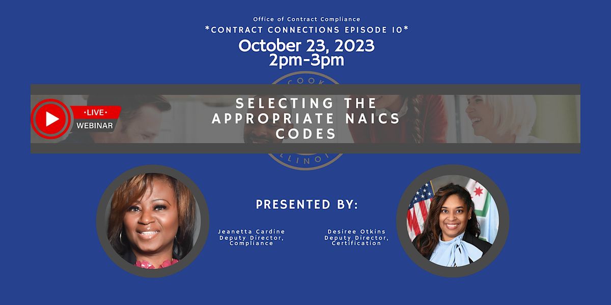 Selecting the Appropriate NAICS Codes, October 23 2023 Online Event