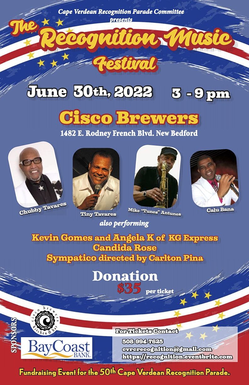 Church Christmas New Bedford 2022 Recognition Music Festival, Cisco Brewers Kitchen & Bar, New Bedford, June  30 2022 | Allevents.in