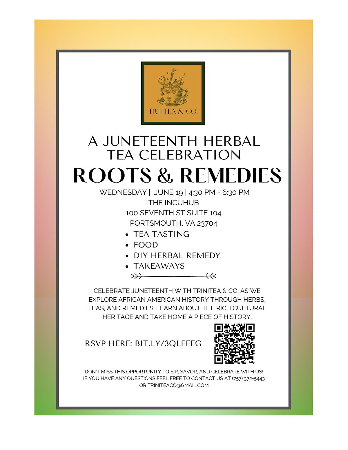 Roots & Remedies A Herbal Tea Celebration, 100 7th St