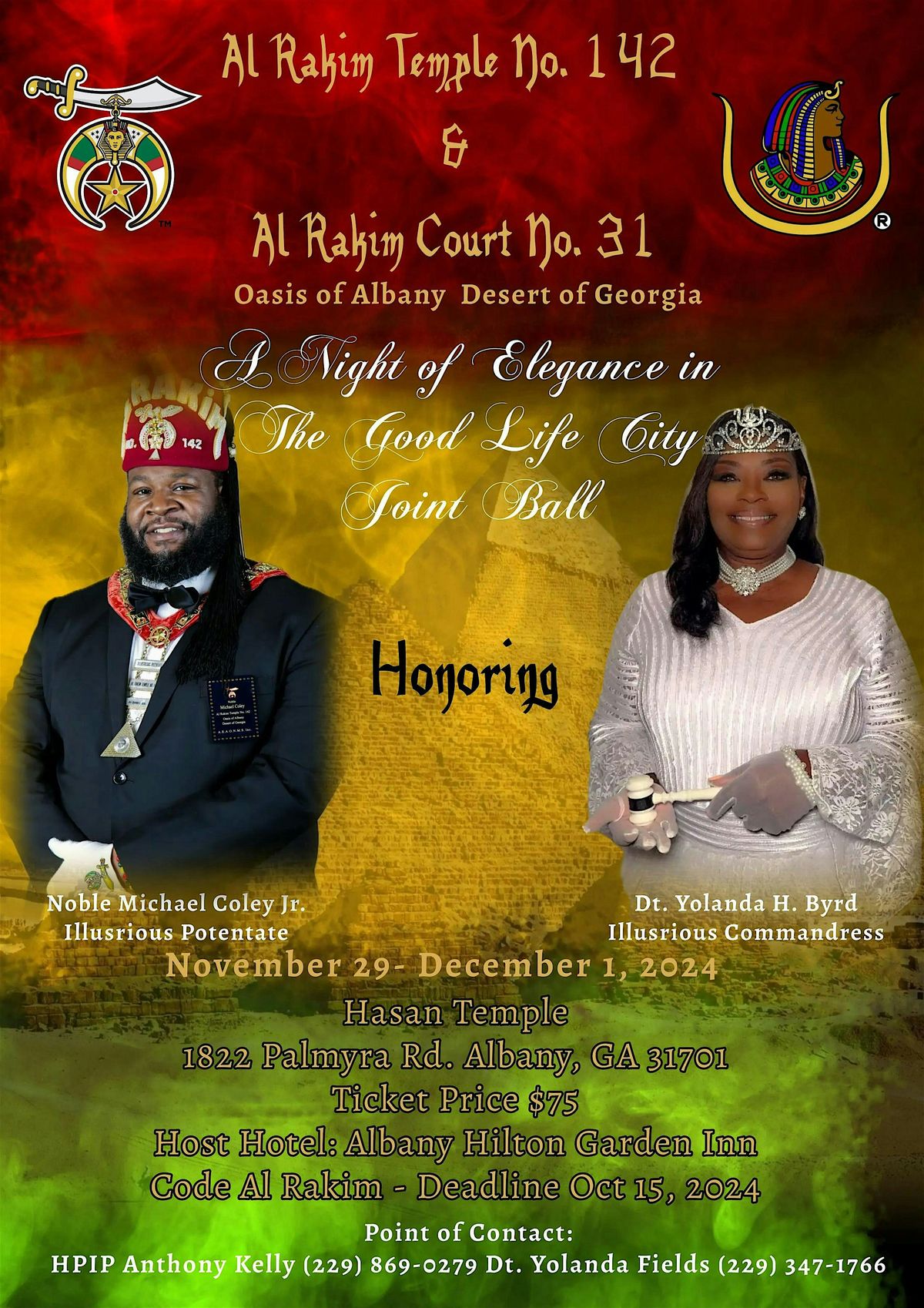 Al Rakim Temple No. 142 & Al Rakim Court No. 31 Joint Unity Ball, Hasan ...