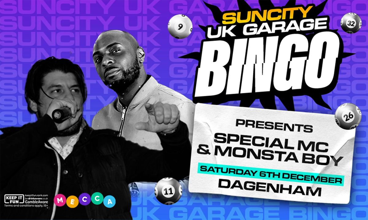 UK GARAGE BINGO in Dagenham | MONSTA BOY &amp; SPECIAL MC , 6 December | Event in Dagenham | AllEvents