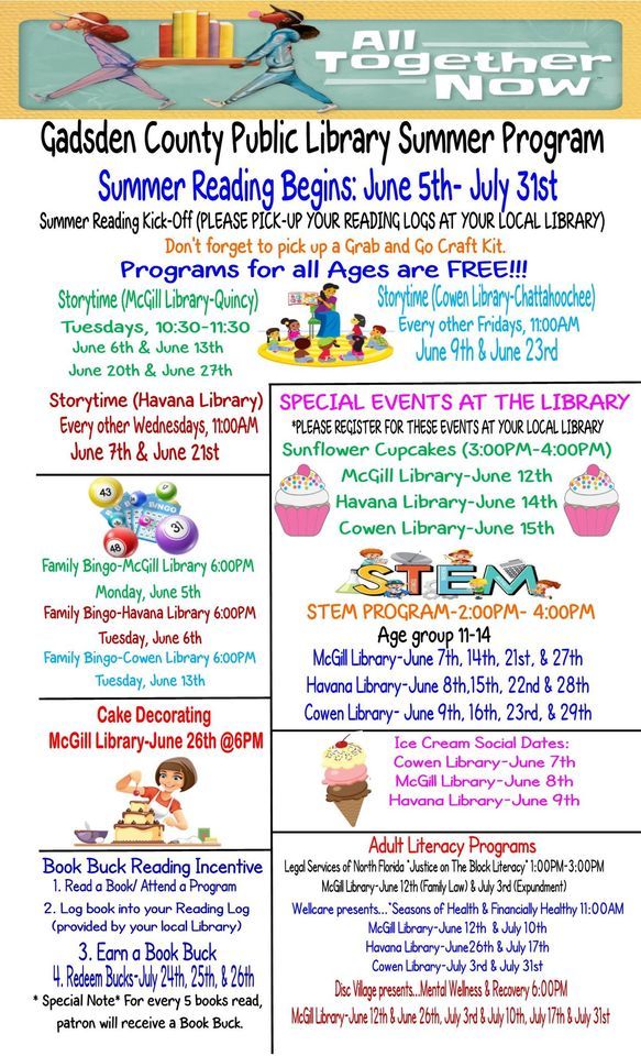 Summer Library Program, Gadsden County Public Library System, Quincy