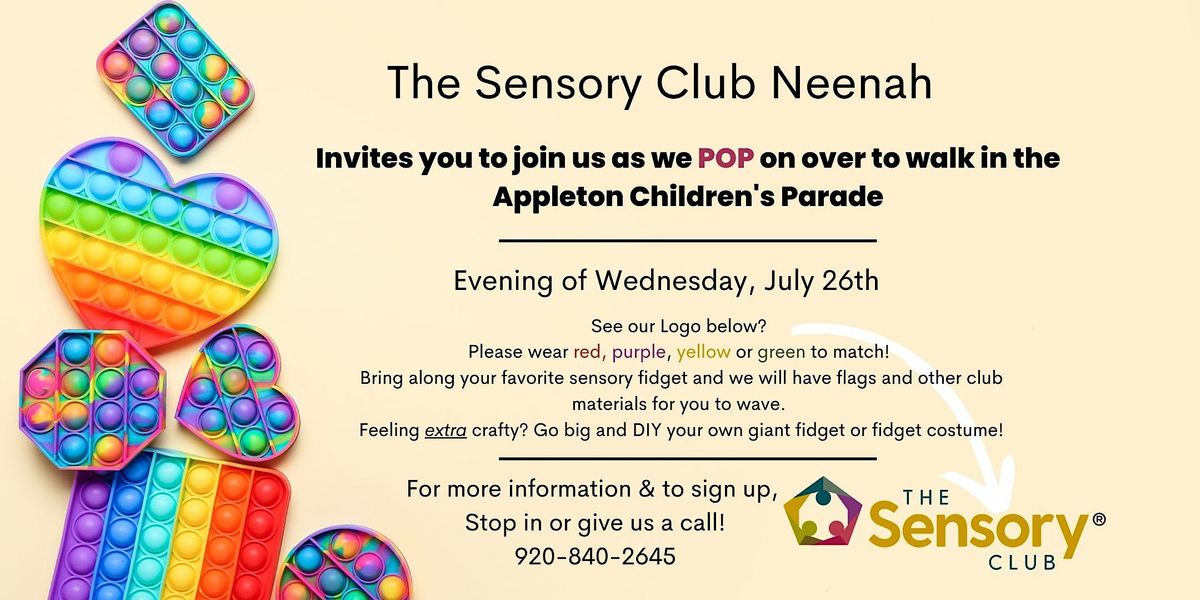 Reservations for The Sensory Club Neenah Walking Team BFK Childrens