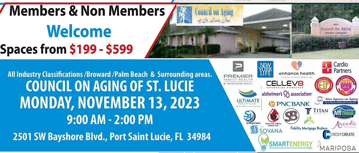 Council On Aging of ST. LUCIE Health Fair & Business EXPO, 2501 SW Port Saint Lucie Calendar Of Events