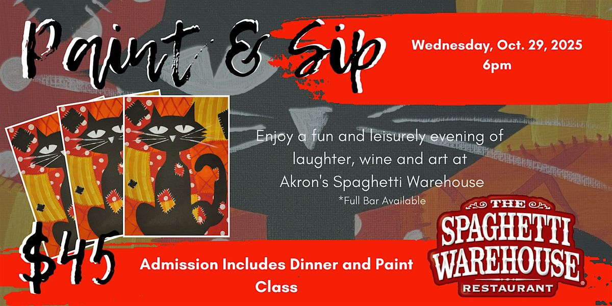 Patchwork Cat Paint and Sip, 29 October | Event in Akron | AllEvents