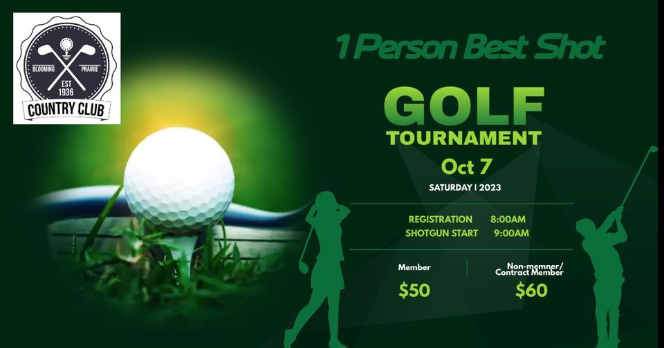 1 Person Best Shot, Blooming Prairie Country Club, October 7 2023 AllEvents.in