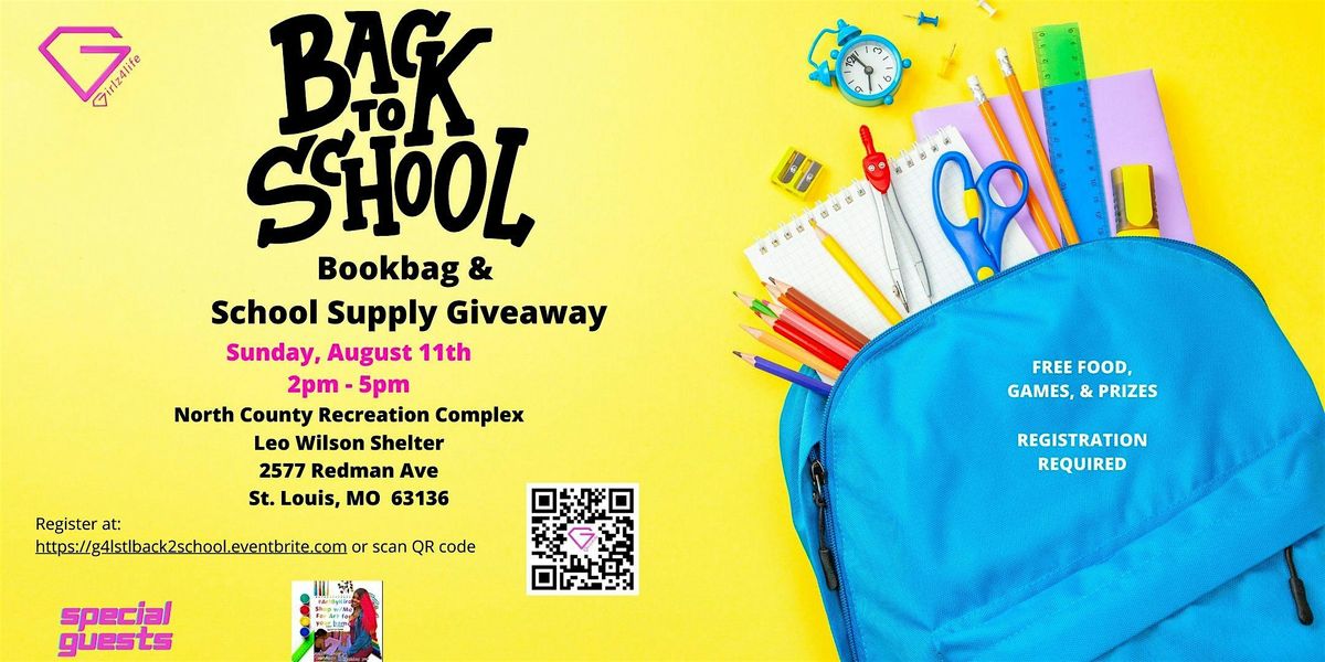 G4L BBQ & Back 2 School Bookbag Giveaway, North County Recreation