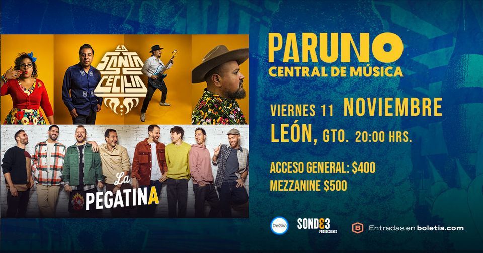 La Santa Cecilia y La Pegatina en León, Gto., Paruno Central De Música