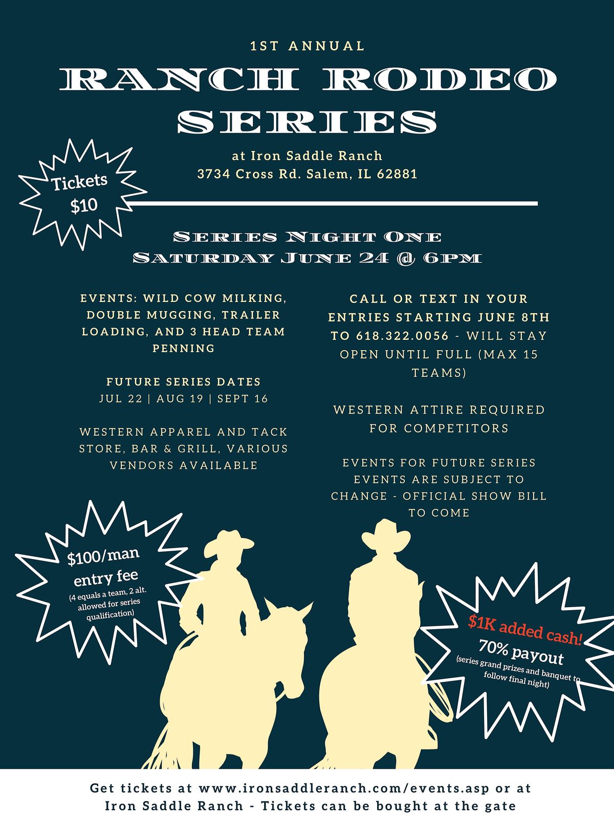 Ranch Rodeo Series 1, Iron Saddle Ranch, Salem, June 24 2025 AllEvents.in
