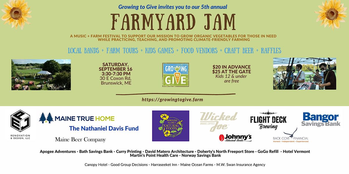 Farmyard Jam: Live Music, Kids Games, Food Vendors, Craft Beer, Farm ...