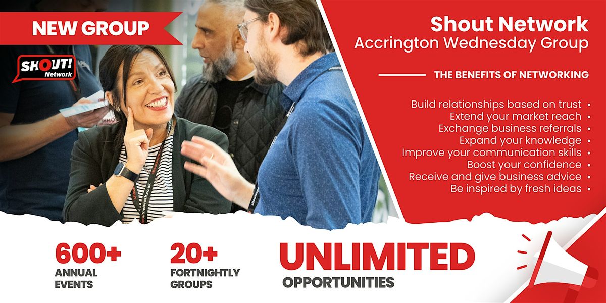 Shout Network Accrington Wednesday Morning Networking Group | Event in Accrington | AllEvents