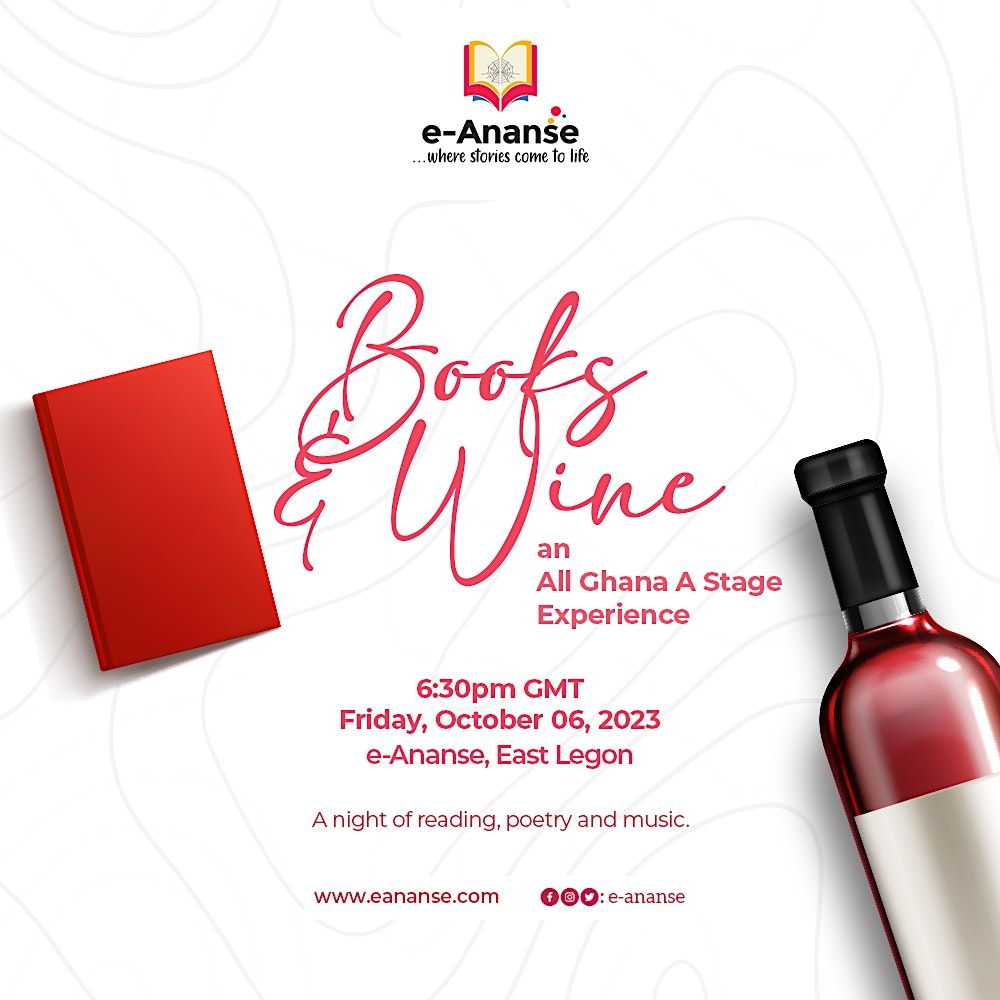 Books and Wine, eAnanse Library East Legon, Accra, October 6 2023