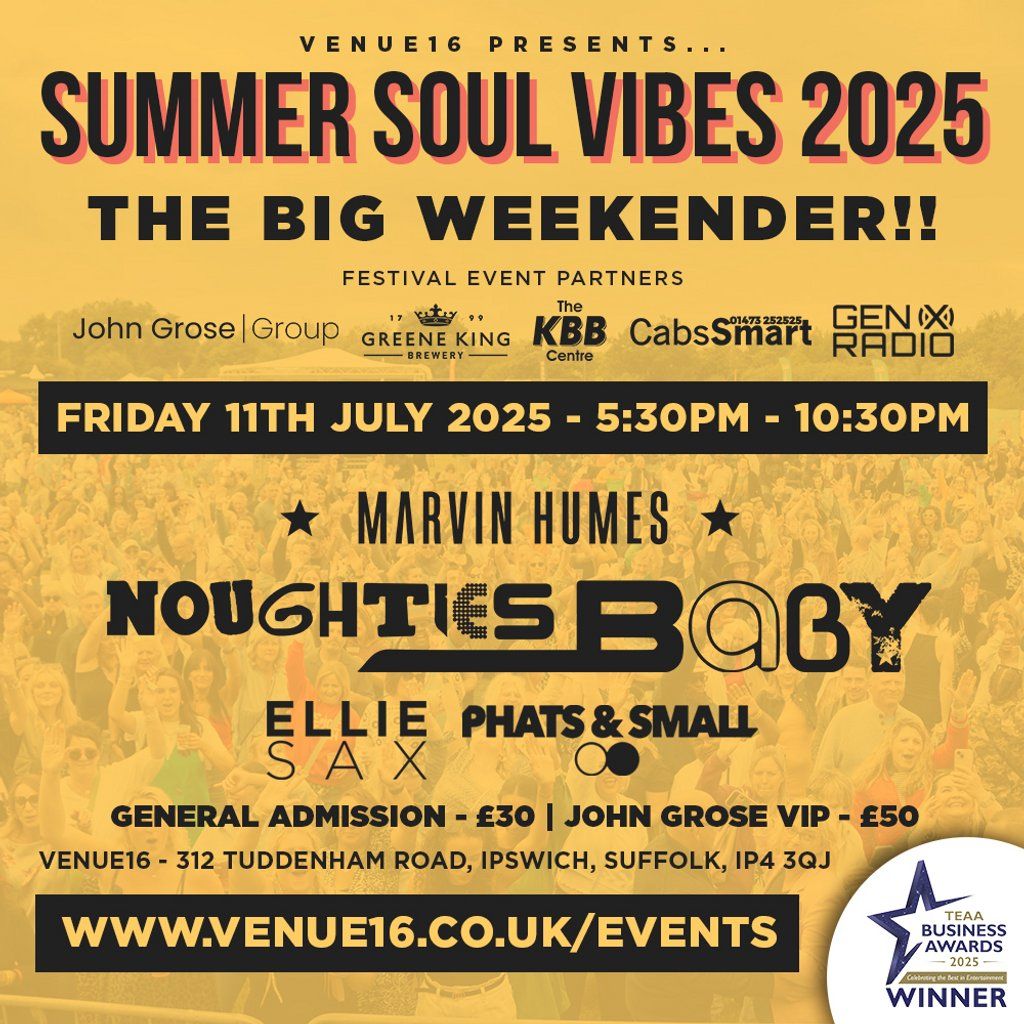 Summer Soul Vibes 2025 - Friday 11th July, 11 July | Event in Ipswich | AllEvents