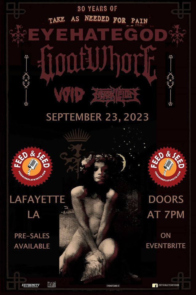 Eyehategod & Goatwhore in Lafayette, Feed N Seed Lafayette, September