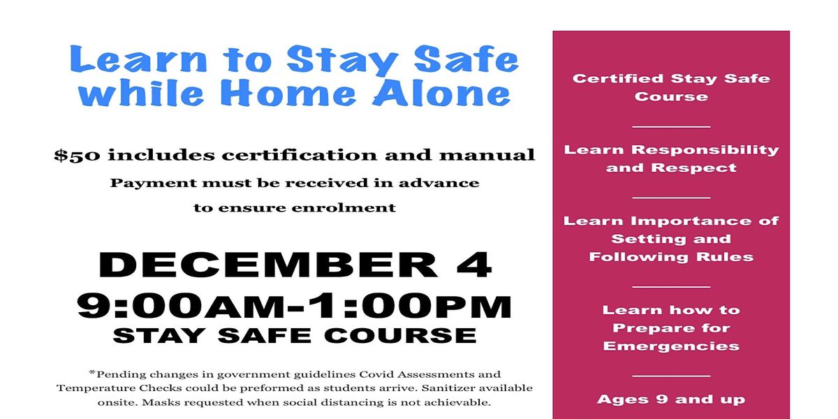 Strathmore Stay Safe/Home Alone Course, Strathmore Gymnastics Center