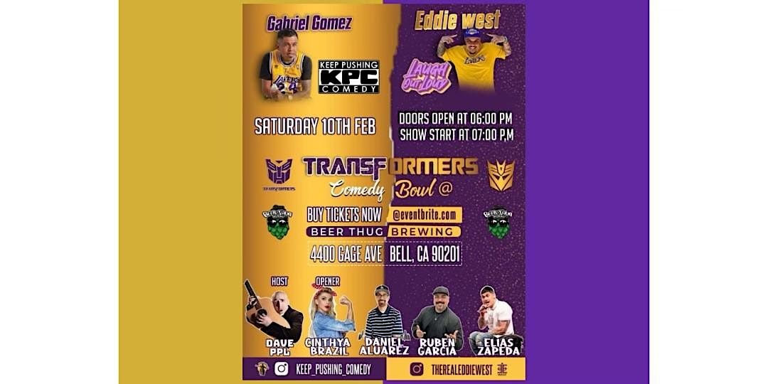 Keep pushing Comedy meets laugh out loud 4a comedy bowl beer thug