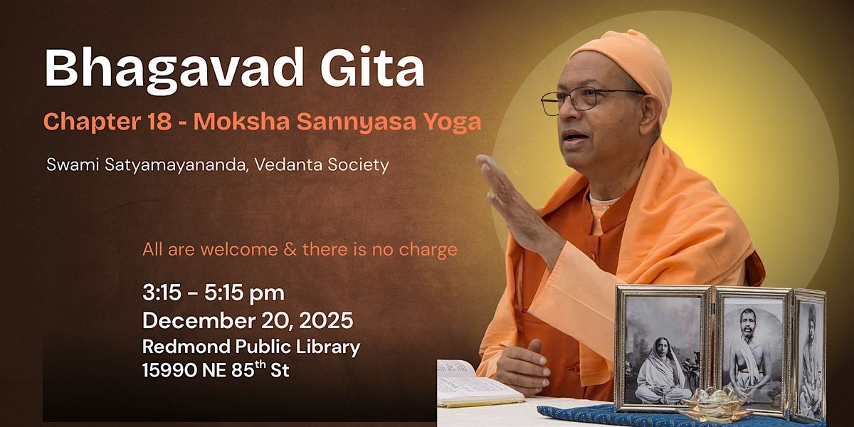 Bhagavad Gita Study Group, 20 December | Event in Redmond | AllEvents