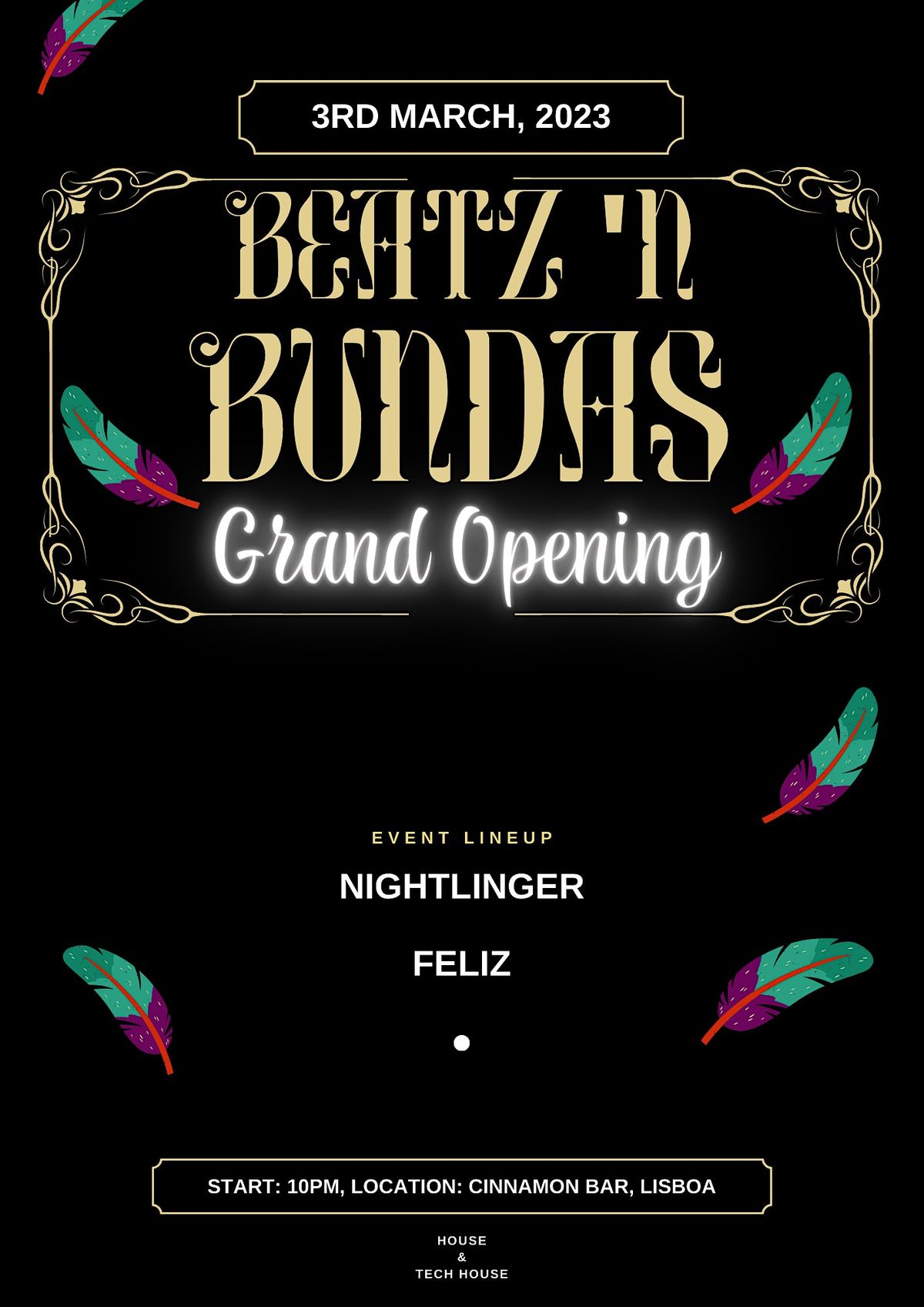 Beatz n Bundas Grand Opening, Cinnamon Indian Tapas Bar Cais Do
