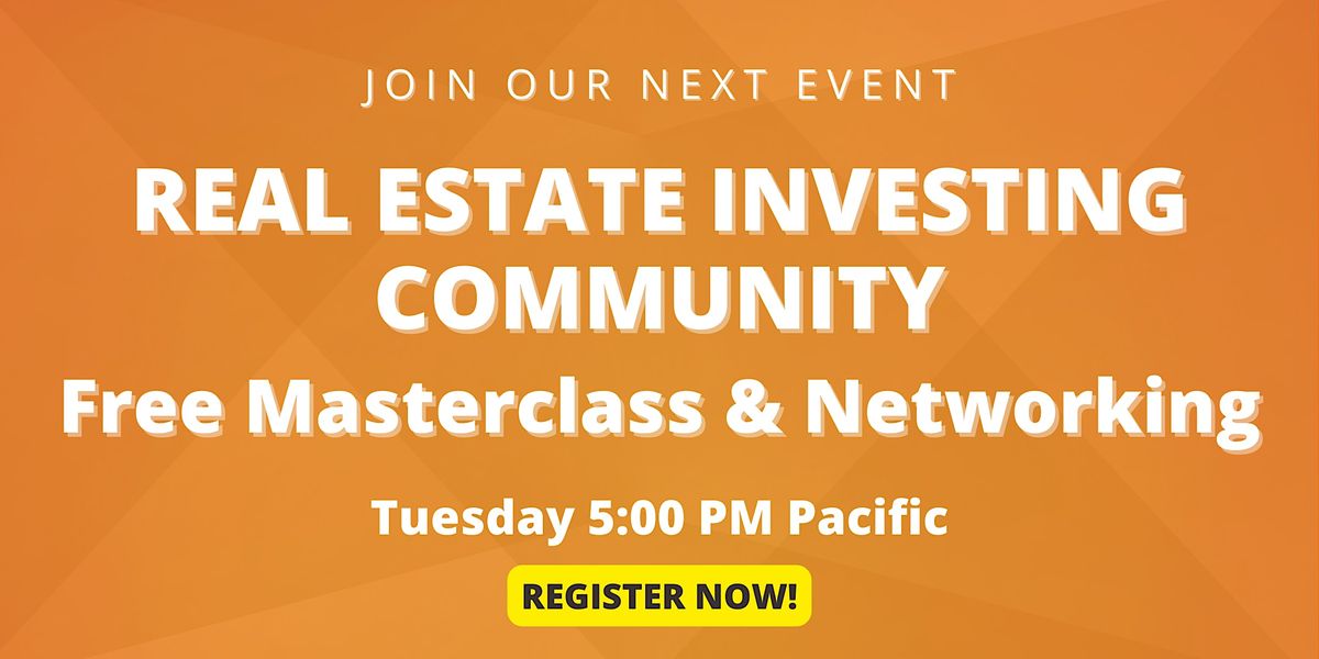 Real Estate Investing Community Join our Free Masterclass, New Bern