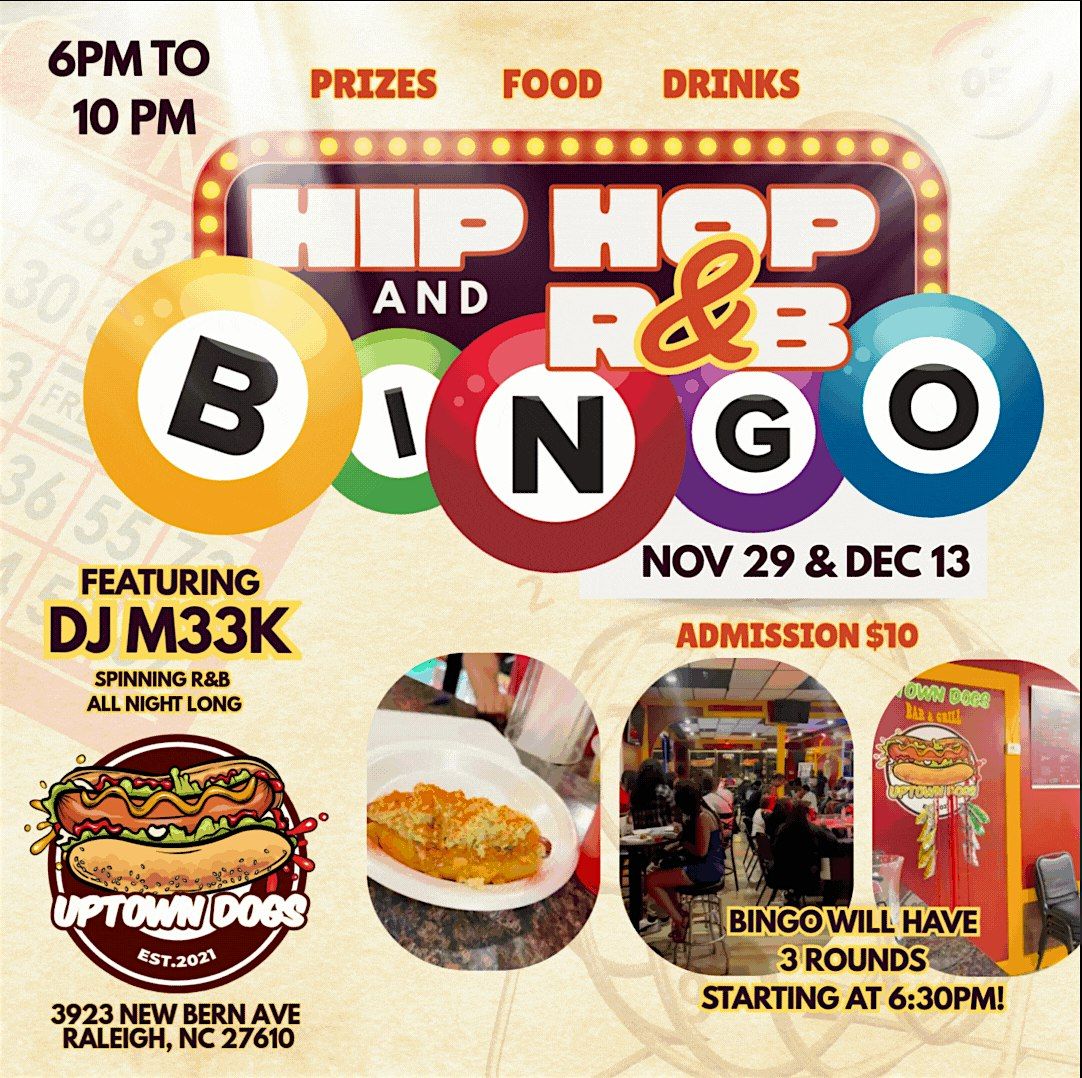 Hip Hop & R&B Bingo, 29 November | Event in Raleigh | AllEvents