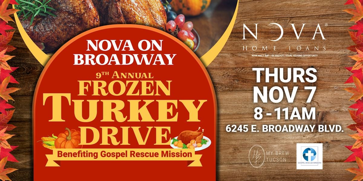 Turkey Drive at NOVA Home Loans for Gospel Rescue Mission, 7 November | Event in Tucson | AllEvents.in