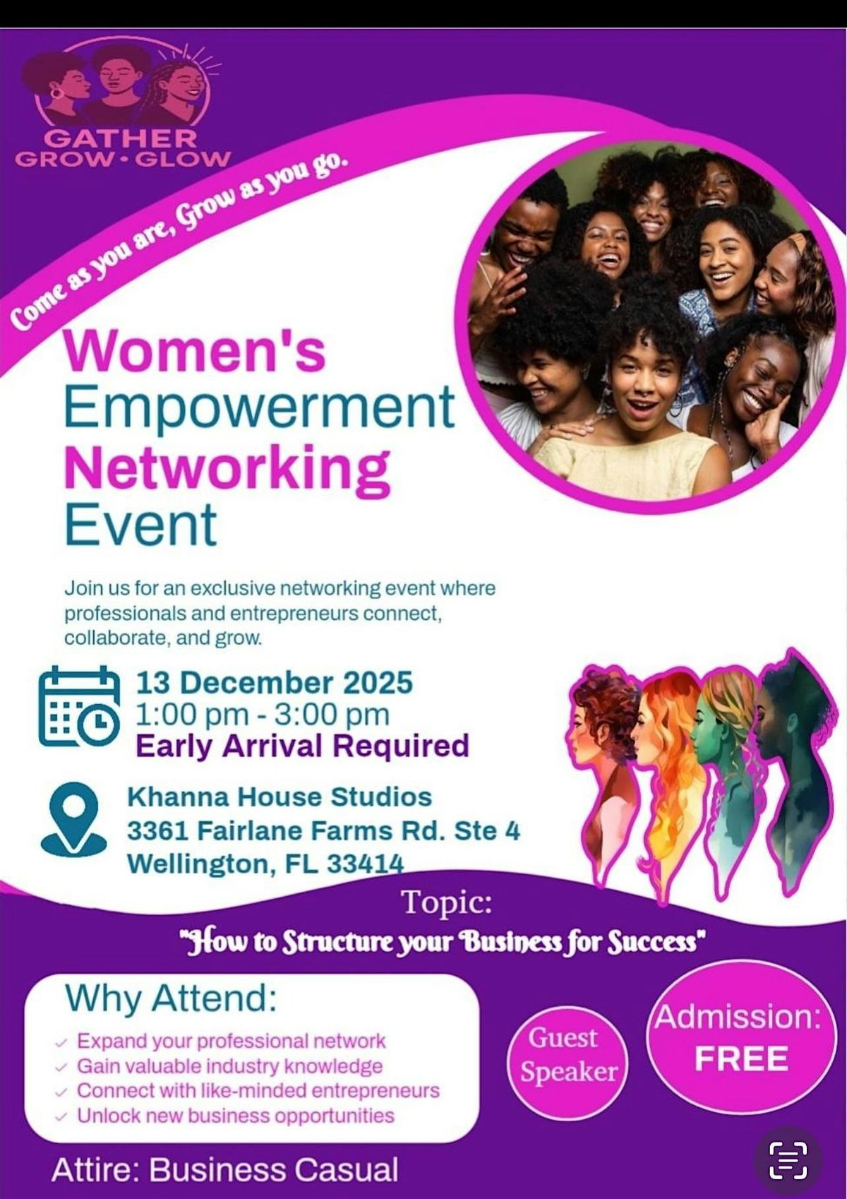 Gather •Grow •Glow, 13 December | Event in Wellington | AllEvents