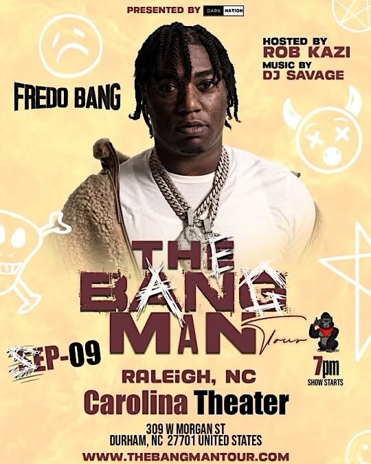 The Bang Man Tour Raleigh, NC, 309 W St, Durham, September 9 to