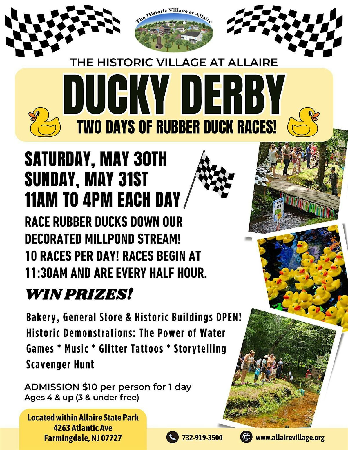 Ducky Derby - Rubber Duck Races Down the Mill Pond!, The Historic ...