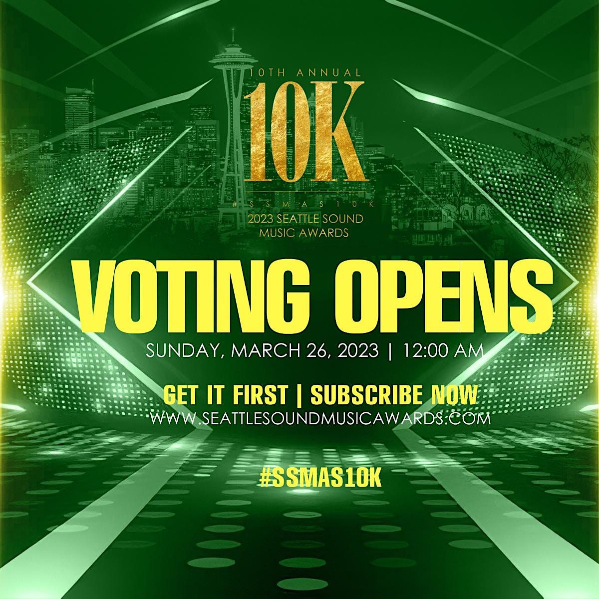 Seattle Sound Music Awards 10K Weekend, Private Location, Seattle