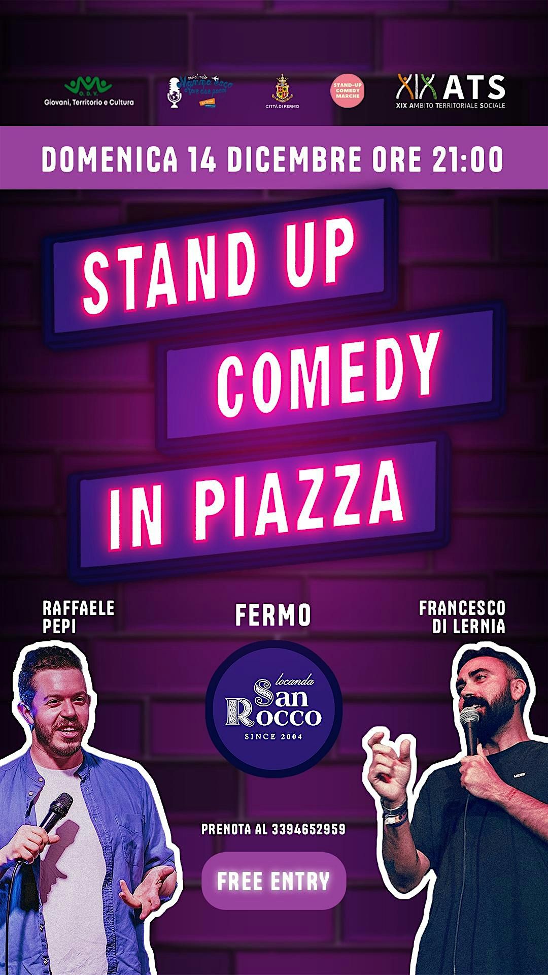 Stand Up Comedy in piazza!, 14 December | Event in Fermo | AllEvents