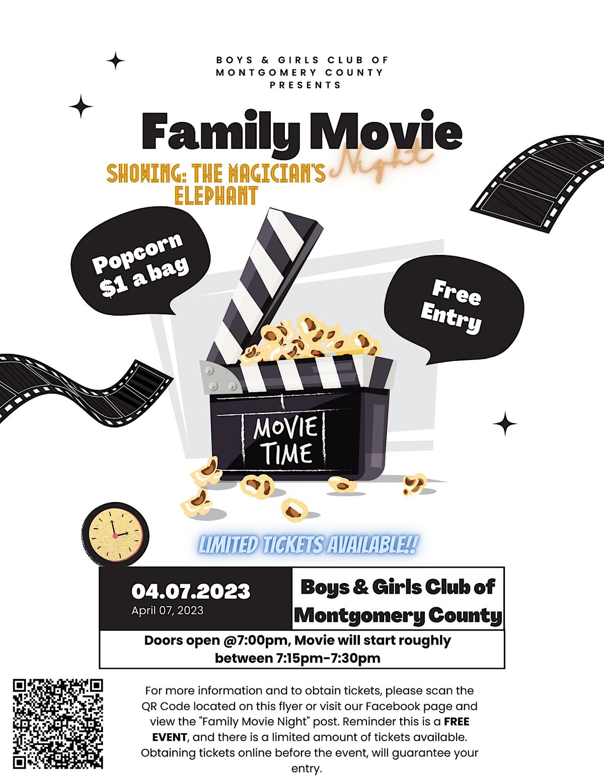 Friday Family Movie Night The Magicians Elephant, Boys & Girls Club of