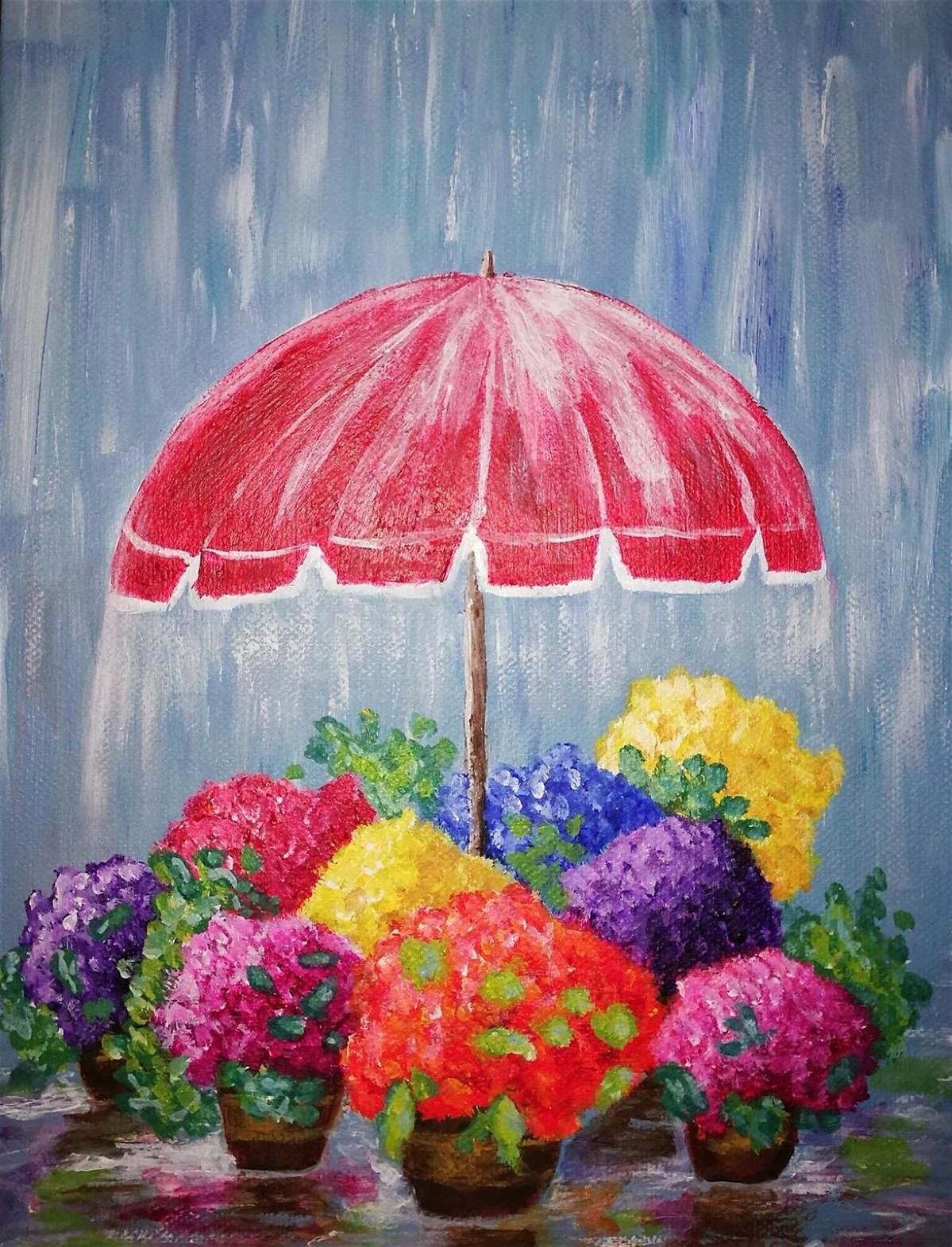 Flower Market Paint Party At Chicago Fire Elk Grove