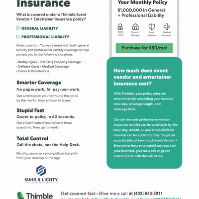 Buy Event Insurance Online, January 21 to December 31
