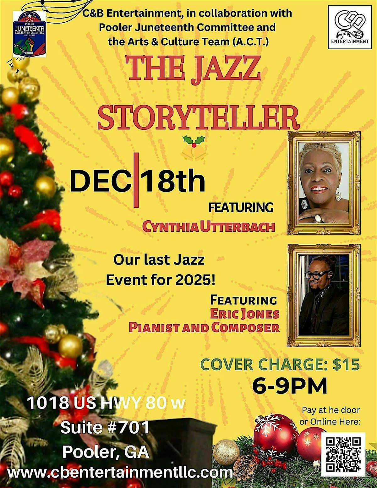 The Jazz Storyteller, 18 December | Event in Pooler | AllEvents