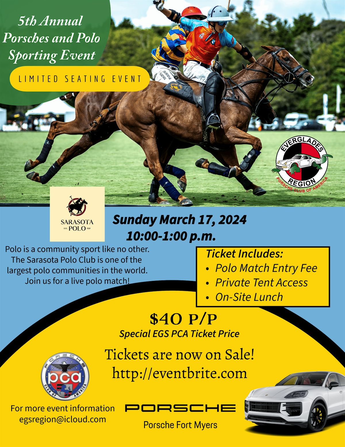 Porsches and Polo 2024, Sarasota Polo Club, 17 May 2024 AllEvents.in